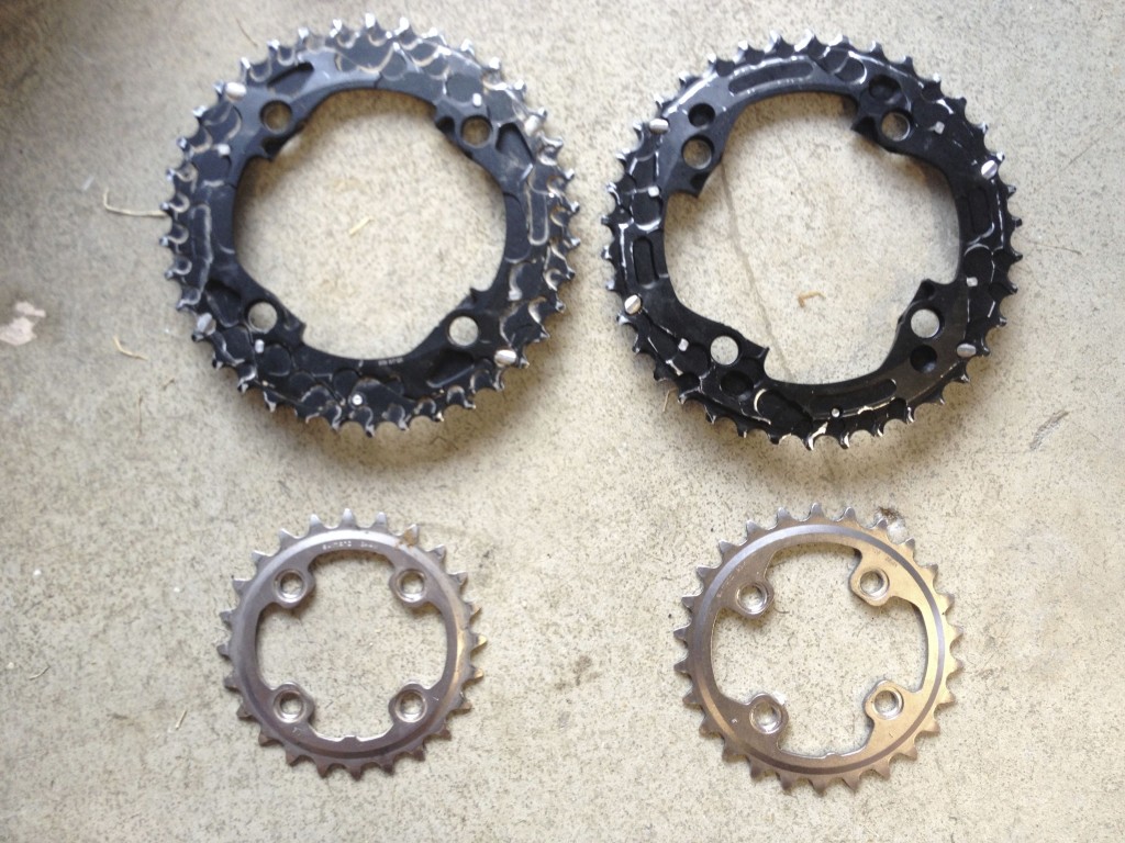 FC-M785 24/38t and 26/38t chainring comparison